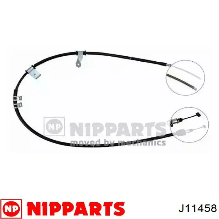 J11458 Nipparts cable de freno de mano trasero derecho