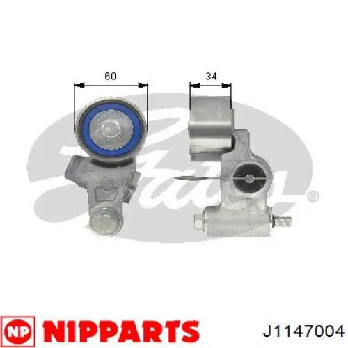 J1147004 Nipparts tensor de correa, correa poli v