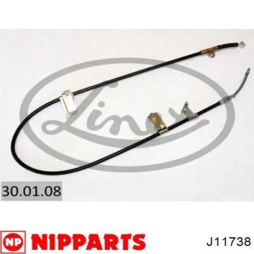 J11738 Nipparts cable de freno de mano trasero derecho