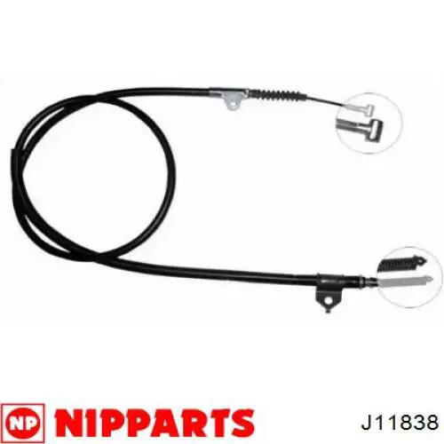 J11838 Nipparts cable de freno de mano trasero derecho