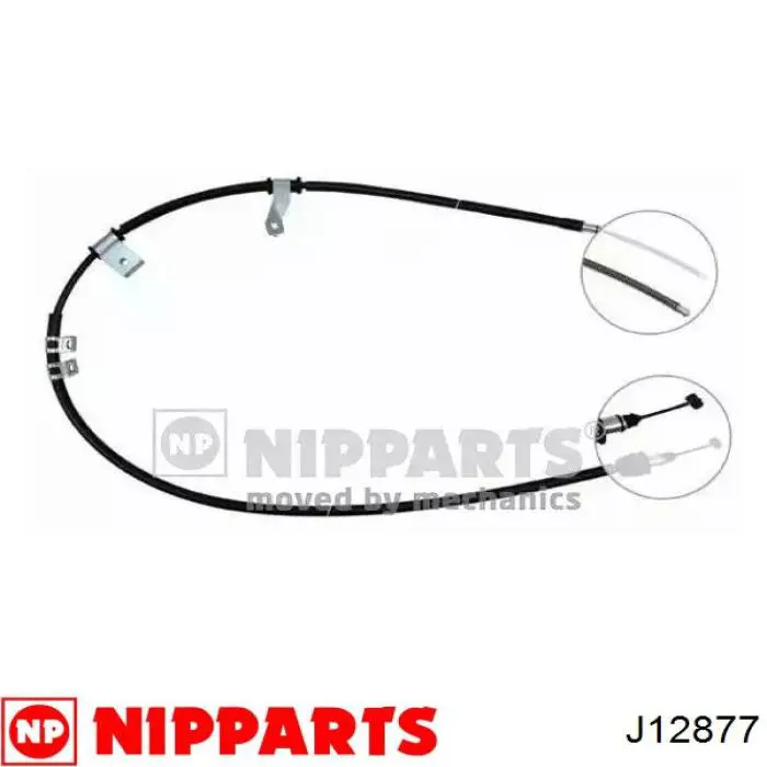 J12877 Nipparts cable de freno de mano trasero derecho/izquierdo