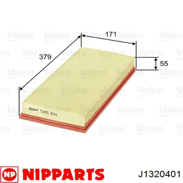 J1320401 Nipparts filtro de aire