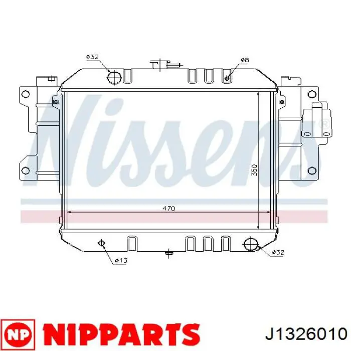 J1326010 Nipparts filtro de aire