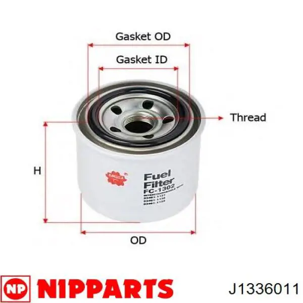 J1336011 Nipparts filtro de combustible