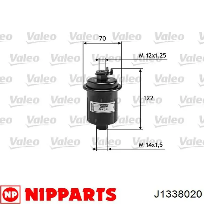 J1338020 Nipparts filtro combustible
