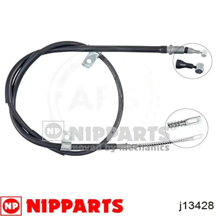 2001025 Beca Cables Cable de freno de mano trasero derecho