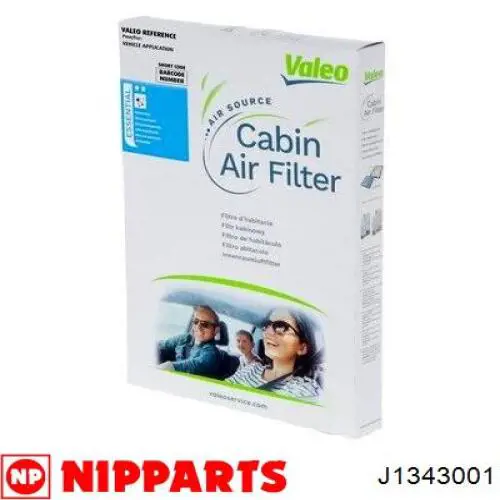 J1343001 Nipparts filtro habitáculo