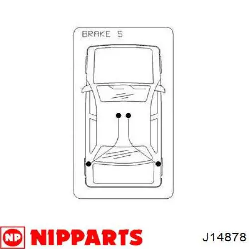 J14878 Nipparts cable de freno de mano trasero derecho