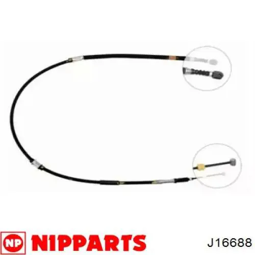 J16688 Nipparts cable de freno de mano trasero derecho