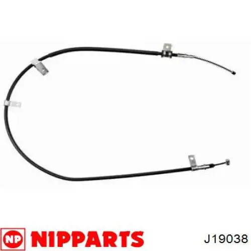 J19038 Nipparts cable de freno de mano trasero derecho