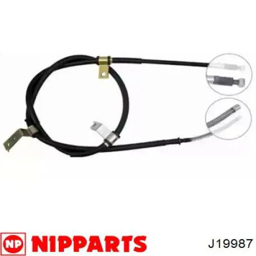 J19987 Nipparts cable de freno de mano trasero izquierdo