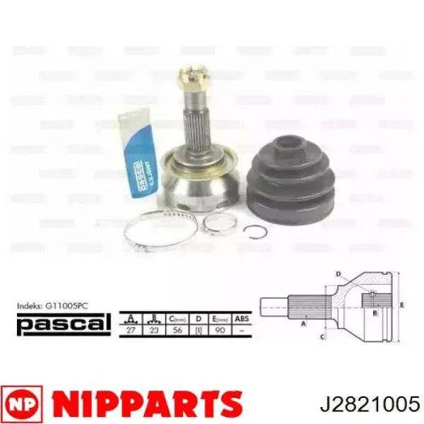 J2821005 Nipparts Junta homocinética