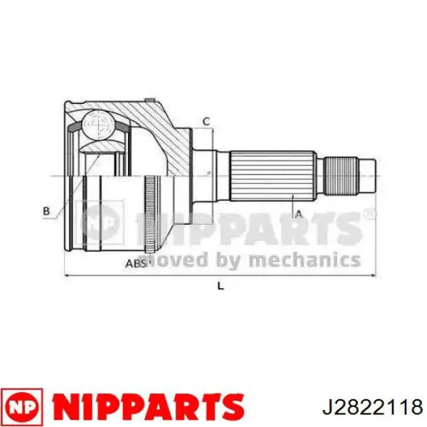 Junta homocinética exterior delantera Nipparts J2822118 precio, desde 57,32 EUR