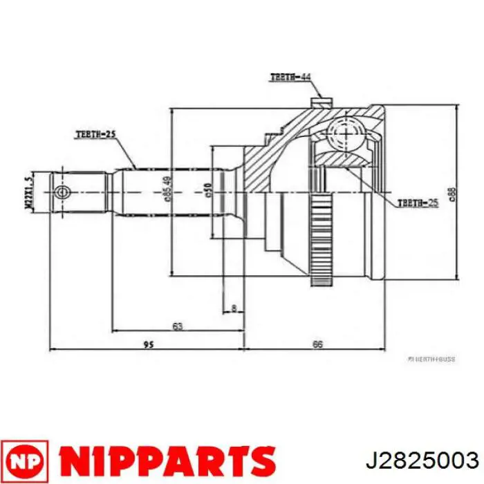 Junta homocinética exterior delantera derecha FAW C01019 precio, desde 46,10 EUR