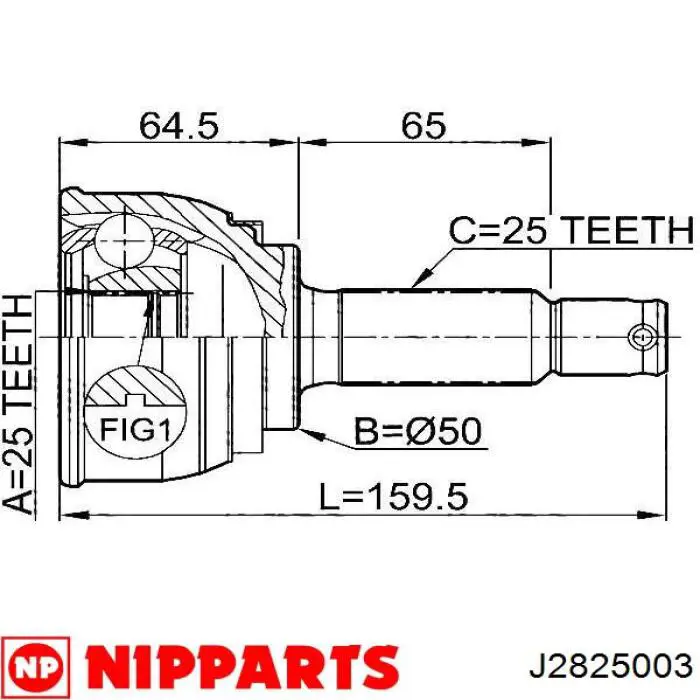 Comprar C01019 FAW Junta homocinética exterior delantera derecha