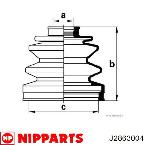 Fuelle, árbol de transmisión delantero exterior Nipparts J2863004 precio, desde 10,89 USD