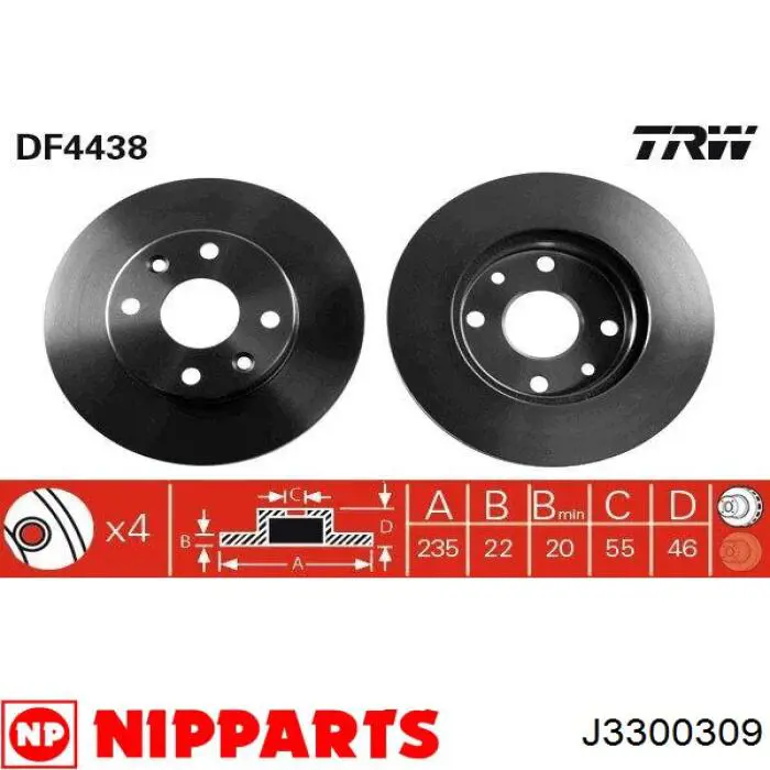 Disco de freno MDX7433251 Hyundai/Kia
