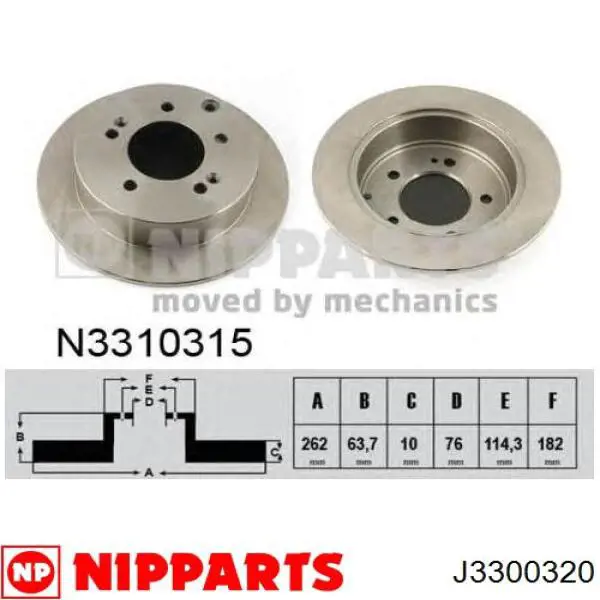 J3300320 Nipparts Discos