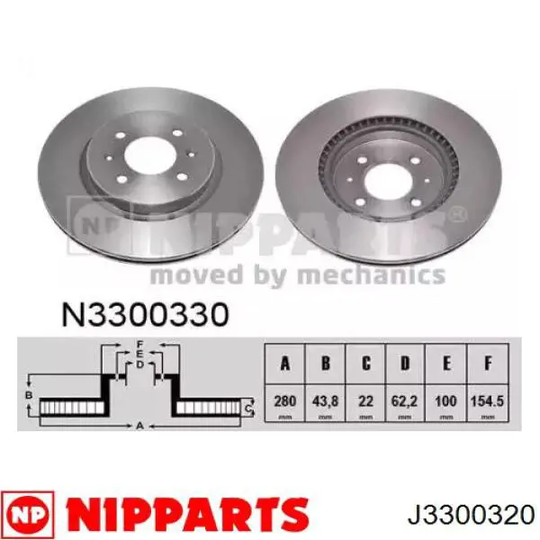 Frenos delanteros Nipparts J3300320 precio, desde 40,93 EUR