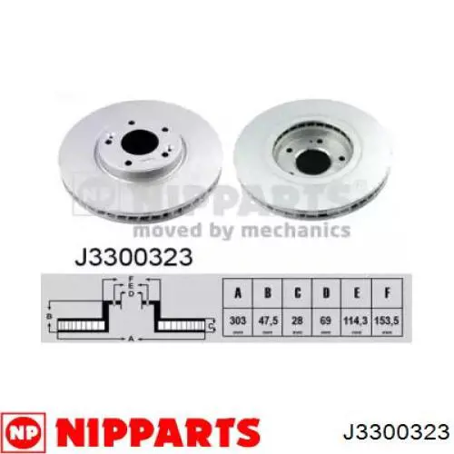 Frenos delanteros Nipparts J3300323 precio, desde 56,20 EUR