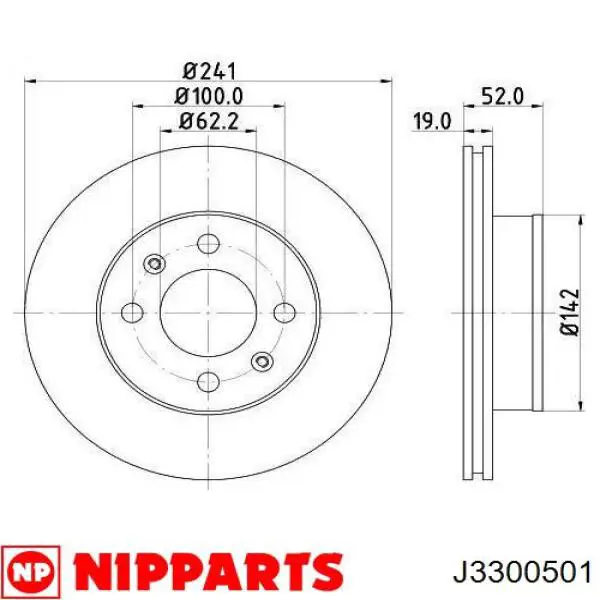 Freno de disco delantero Hyundai Accent 1