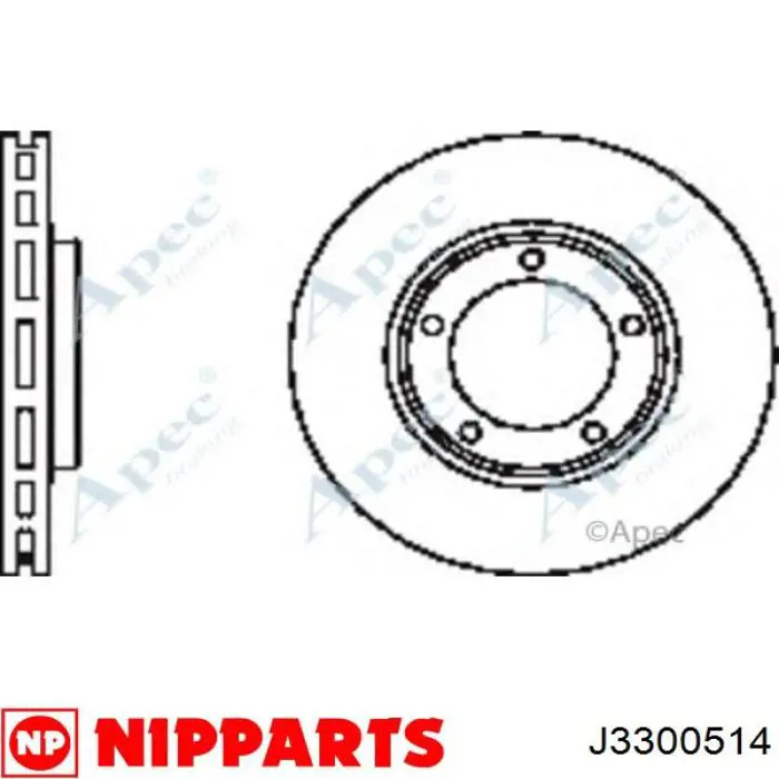 Disco de freno delantero Nipparts J3300514