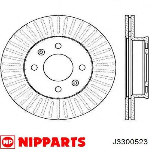 Disco de freno delantero Nipparts J3300523