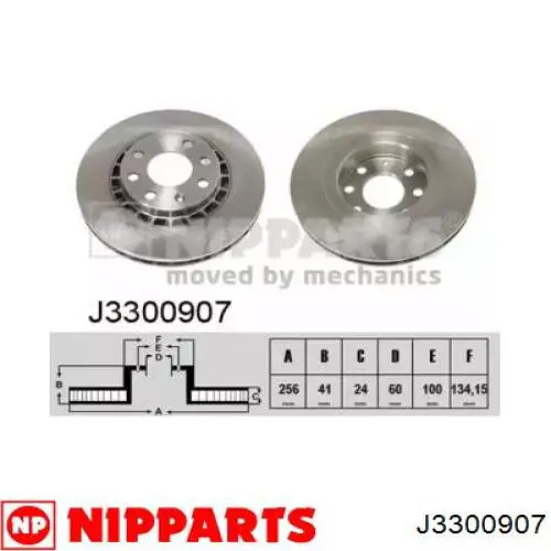 Comprar J3300907 Nipparts Freno de disco delantero