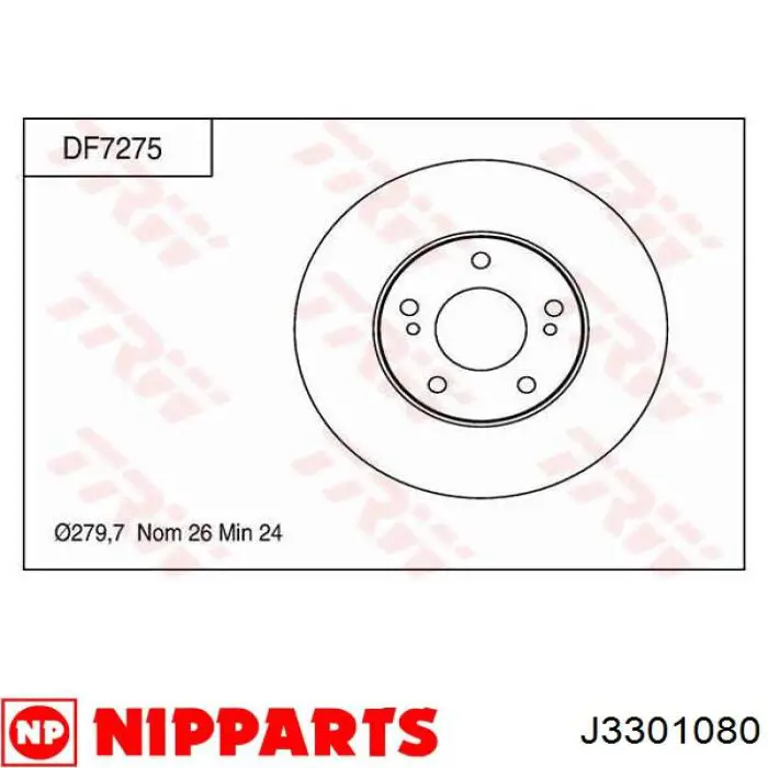 Frenos delanteros Nipparts J3301080 precio, desde 60,94 EUR