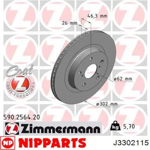 Frenos delanteros Japan Parts DI274C precio, desde 49,64 EUR