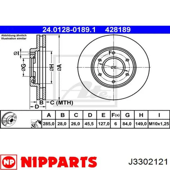 DI2023C Japan Parts Discos