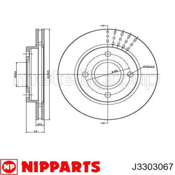 Comprar 6191064 Ford Freno de disco delantero