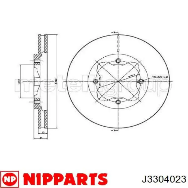 Frenos delanteros Nipparts J3304023 precio, desde 40,47 EUR