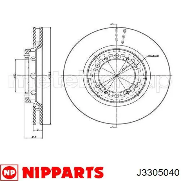 BDA179220 Open Parts freno de disco delantero