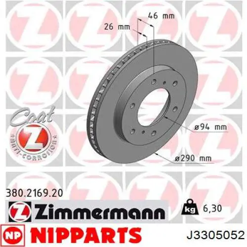 Comprar DI516C Japan Parts Freno de disco delantero