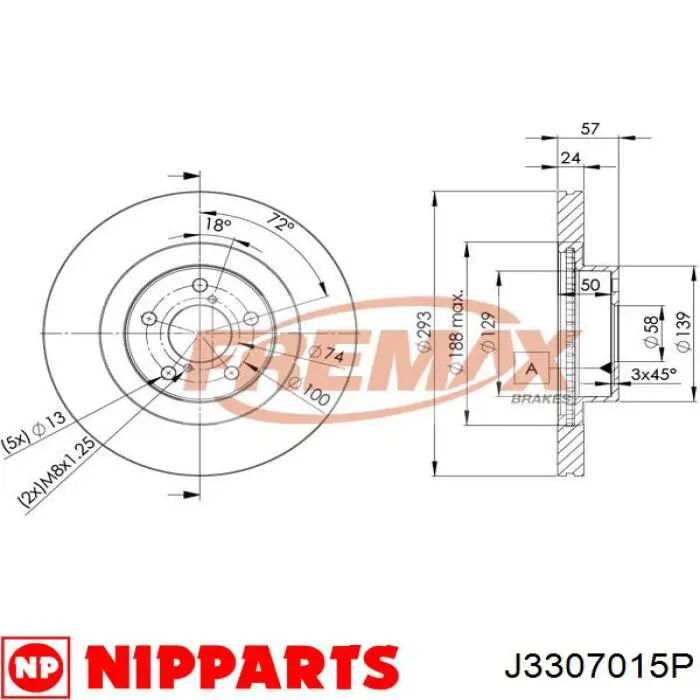 Freno de disco delantero Subaru Impreza 1 GC