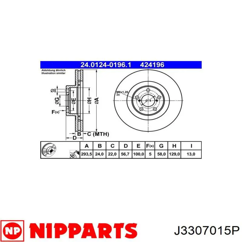 Freno de disco delantero Subaru Impreza 1 GC