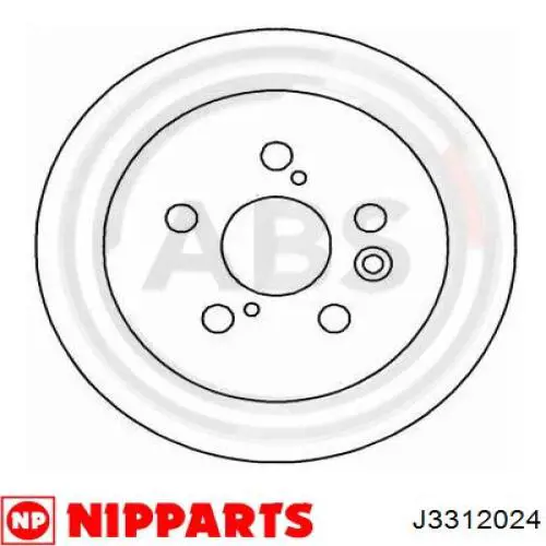 J3312024 Nipparts disco de freno trasero