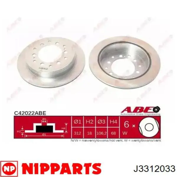 Comprar 4243160130 Toyota Disco de freno trasero