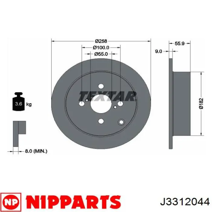 Comprar DP217C Japan Parts Disco de freno trasero