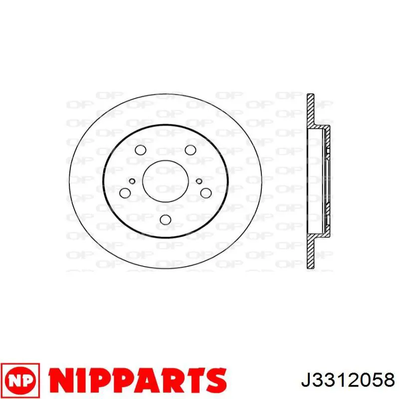 Disco de freno trasero BDS1494 Jurid/Bendix