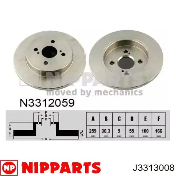 Disco de freno trasero Mazda 323 BG