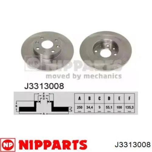 Disco de freno trasero Mazda 323 BG