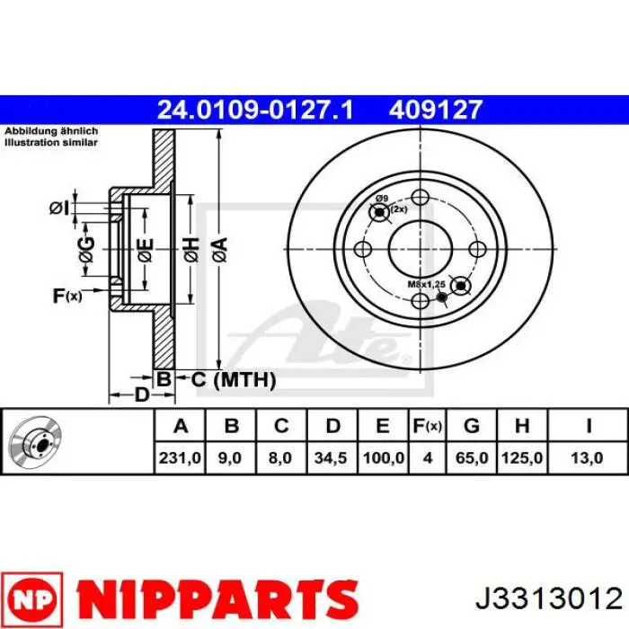 8737810 Brembo Freno de disco trasero