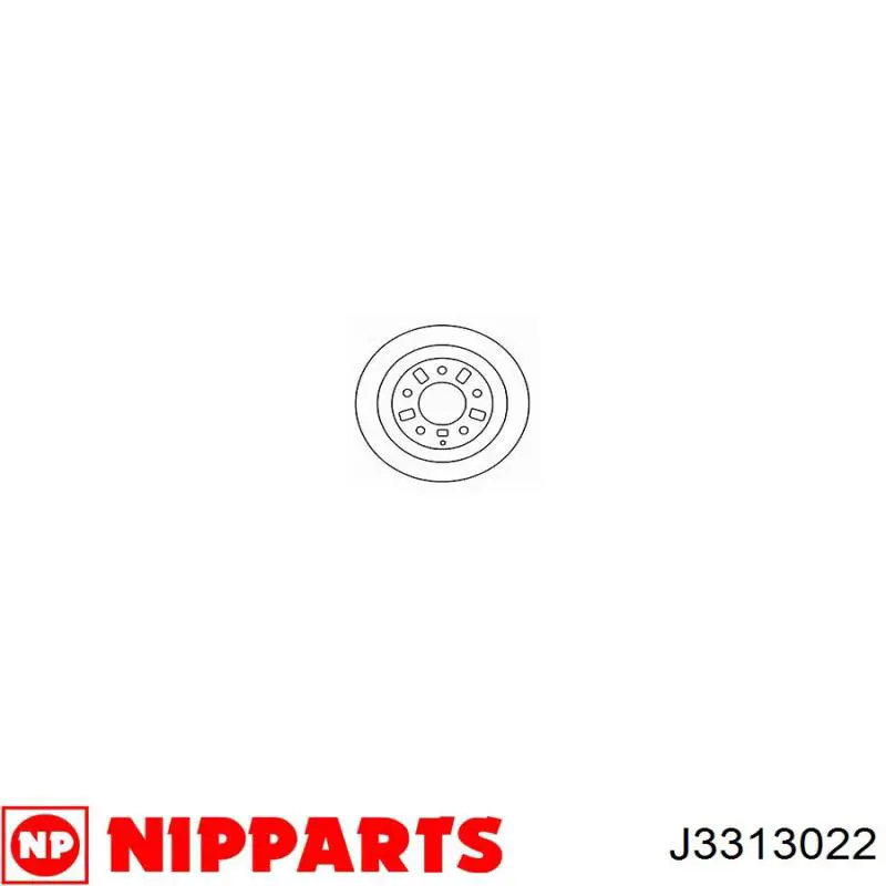 J3313022 Nipparts disco de freno trasero