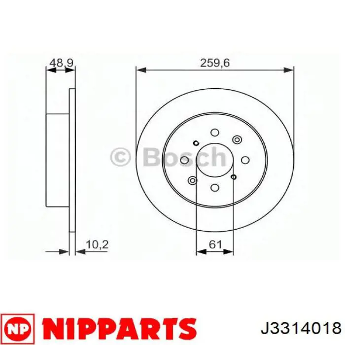 Disco de freno trasero Ackojap A2640015 precio, desde 35,35 EUR