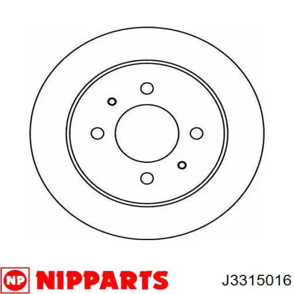 Disco de freno trasero J3315016 Nipparts