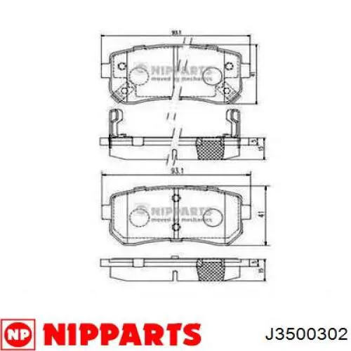 PLB008 Parts-Mall Zapatas de freno de tambor traseras