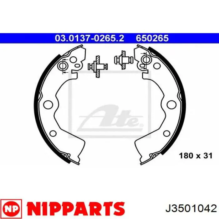 Zapatas de freno traseras Nissan/Infiniti 4406050Y25