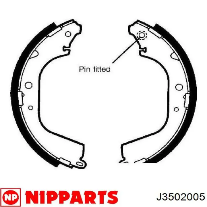 Zapatas de freno traseras Toyota 0449535110